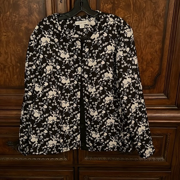 Coldwater Creek Jackets & Blazers - Coldwater Creek Women Sz 18 Black & White Blazer Jacket Lined